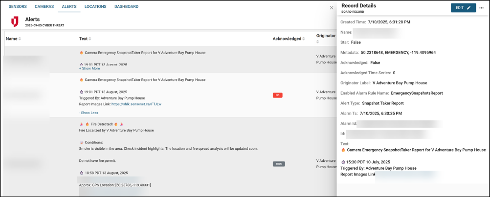 SenseNet Alert List Light Mode